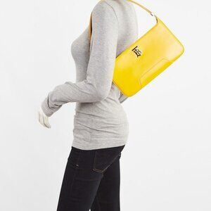 Burberry Deep Saffron Leather TB Monogram Medium Shoulder Bag